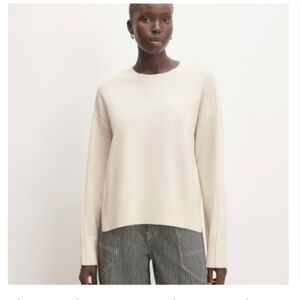 Everlane Good Merino Wool Crew Sweater in Bone size M